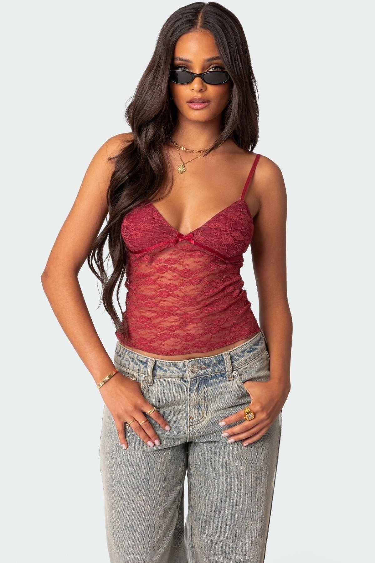 Azalea - Sheer Lace Top