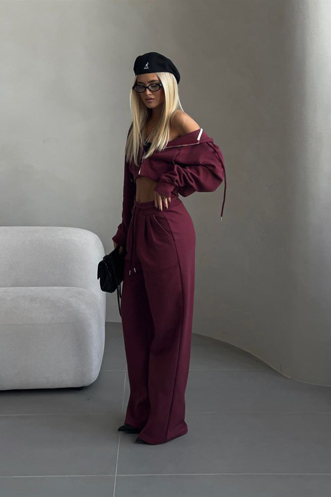 Amelia - Cropped Hoodie Set