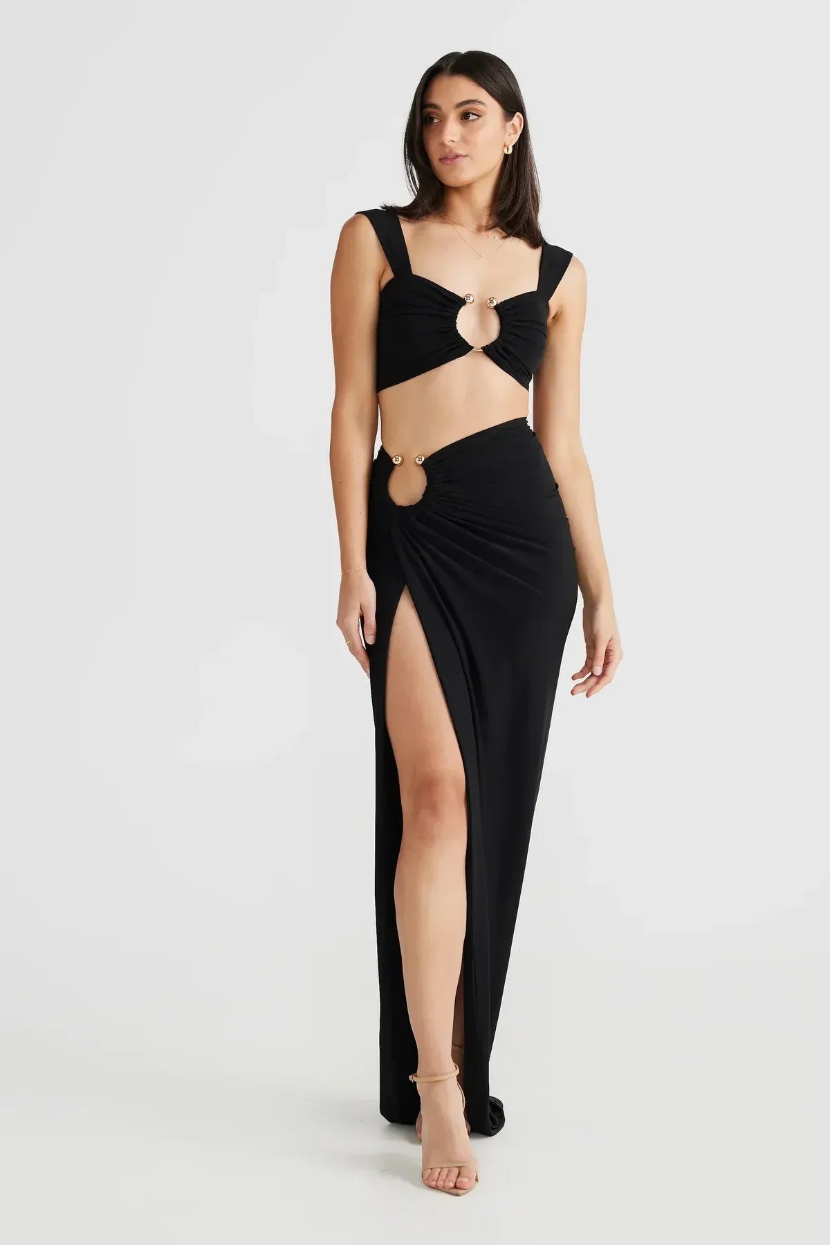 Alarice - Cut-Out Maxi Skirt Set