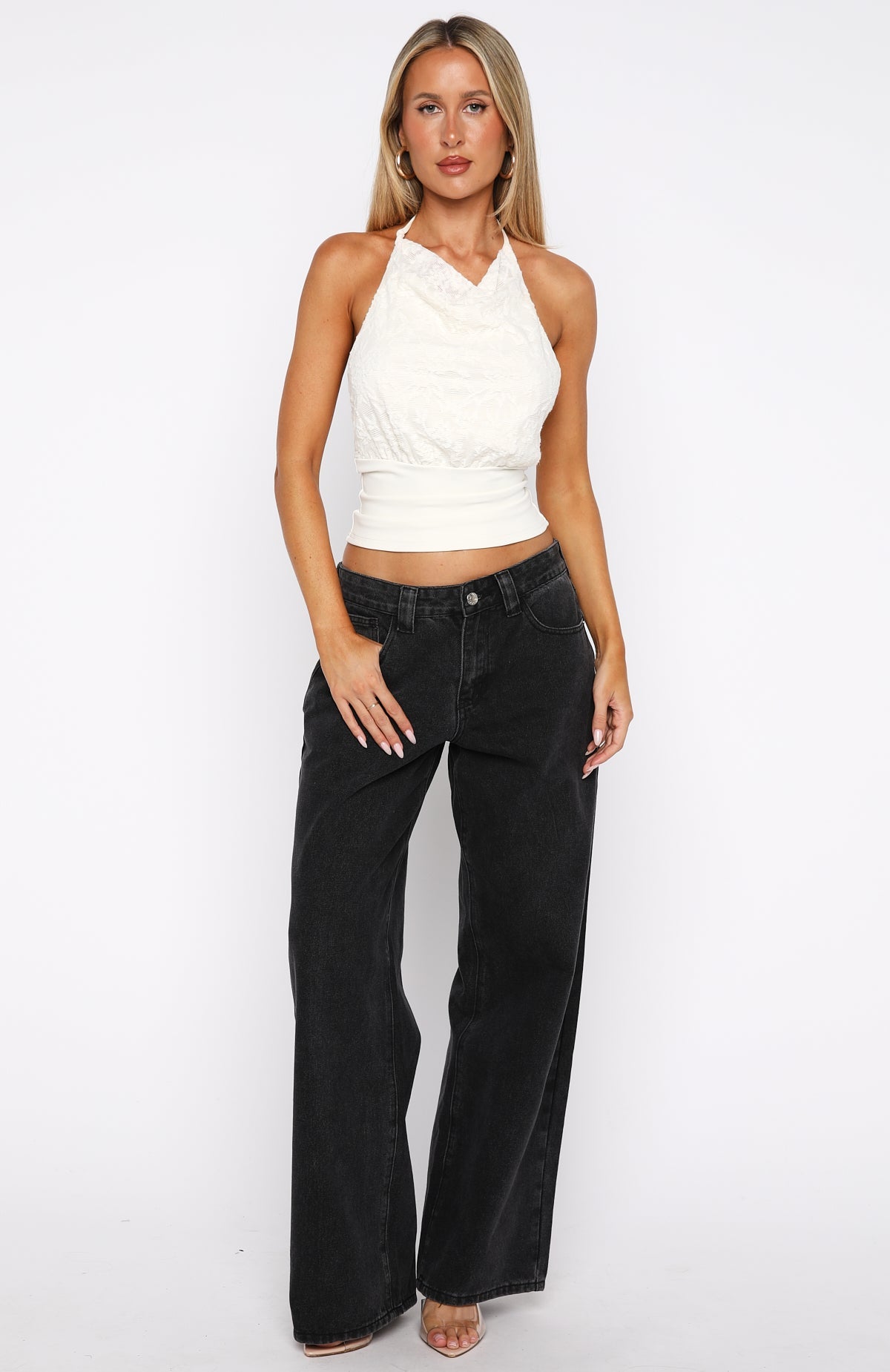 Always Thinking Halter Top Cream